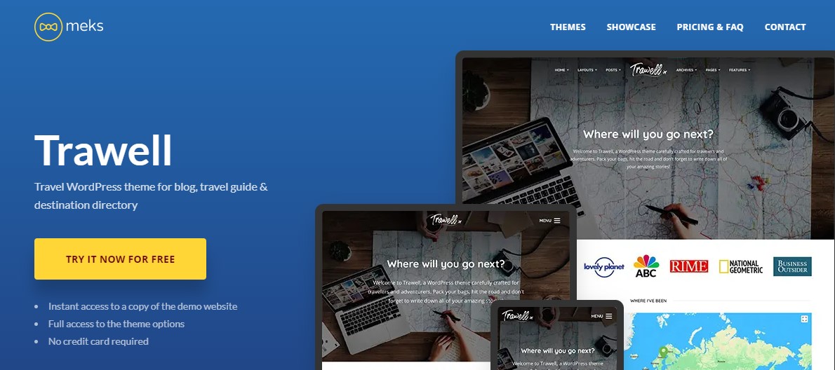 Trawell - Travel Blog WordPress Theme