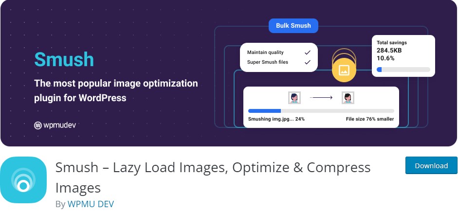 Smush – Lazy Load Images, Optimize & Compress Images