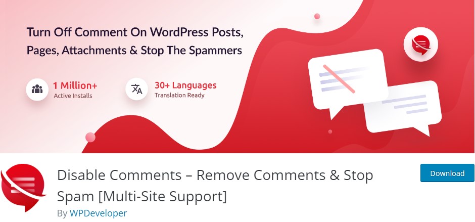 Disable Comments – Free WordPress Plugin