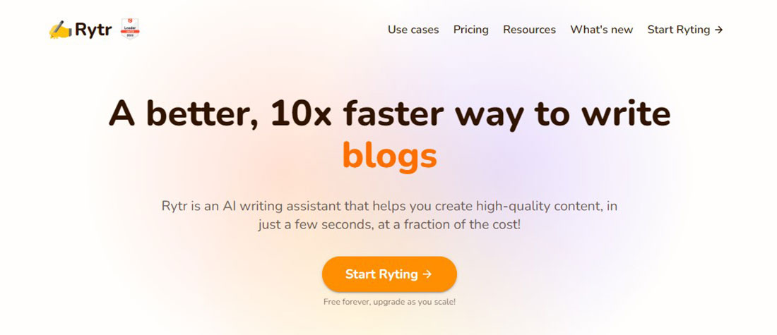Rytr - Best AI Writer, Content Generator & Writing Assistant