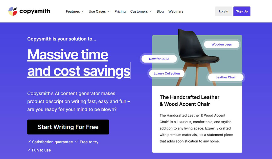 Copysmith: AI Content Creation for Enterprise & eCommerce