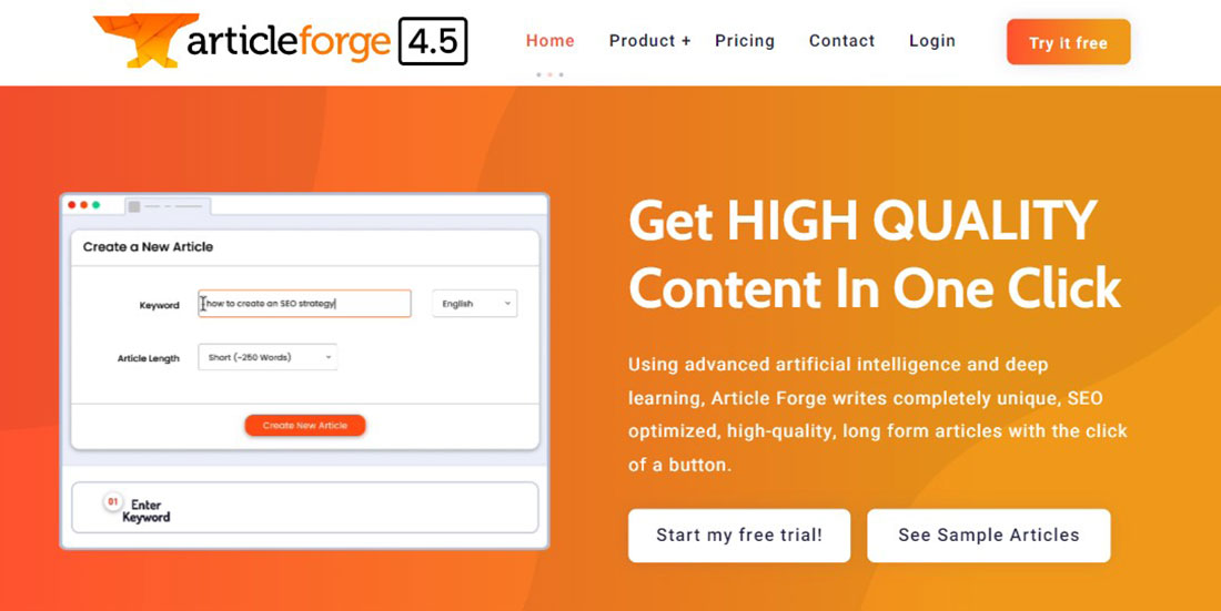 Article Forge: AI Content Generator