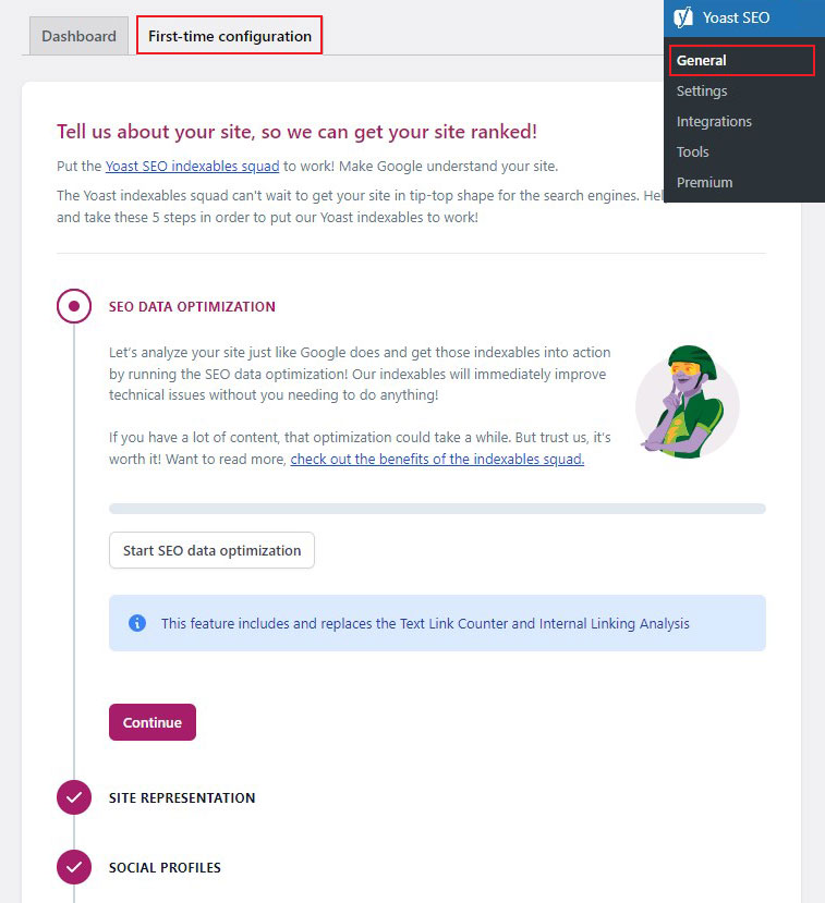 Yoast SEO First Time Configuration