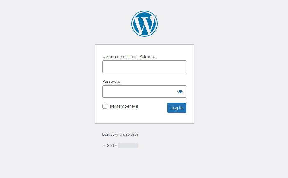 WordPress Login Form