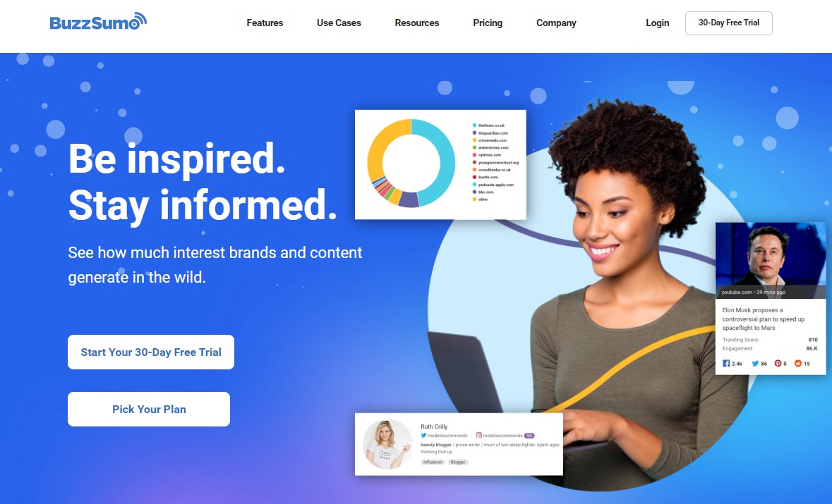 BuzzSumo - Blogging Tools For Brainstorm Blogging Ideas