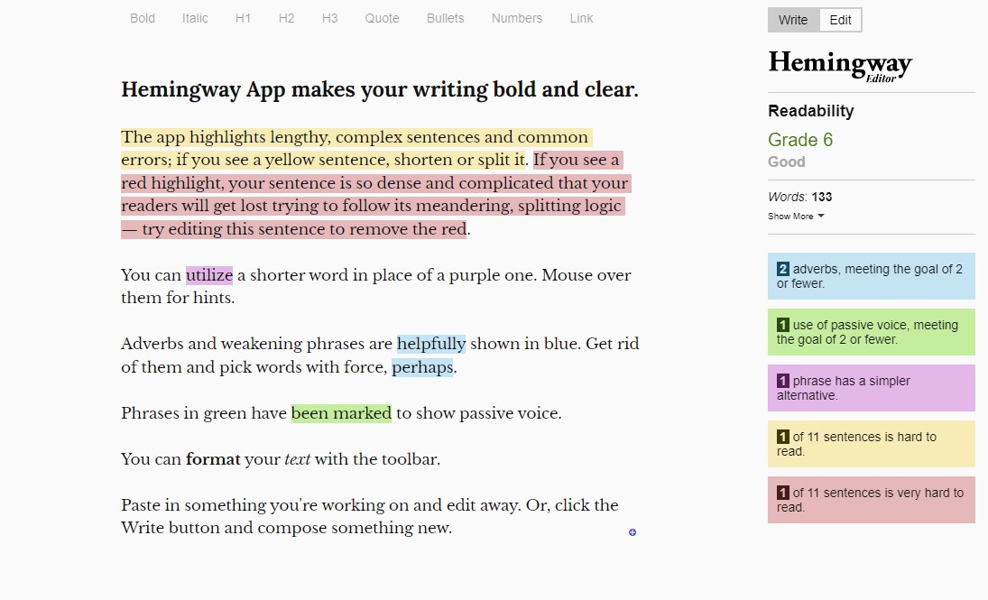 Hemingway - Best Online Proofreading Tool