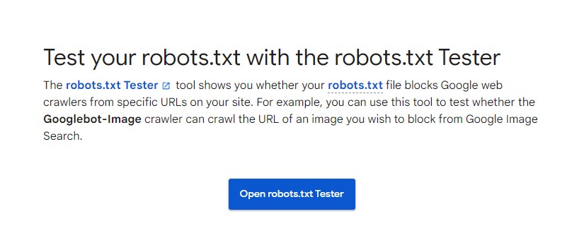 Google Robots.txt Tester