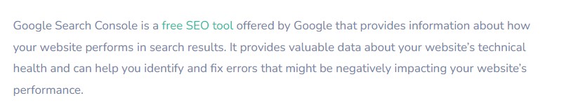 Internal Link Example