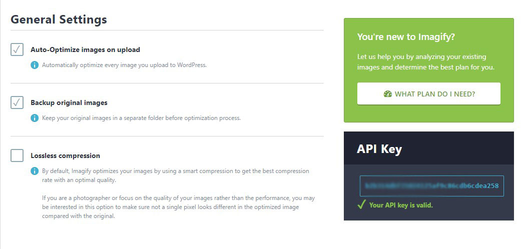 Imagify General Settings