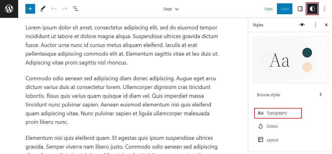 Click Style Icon and Typography