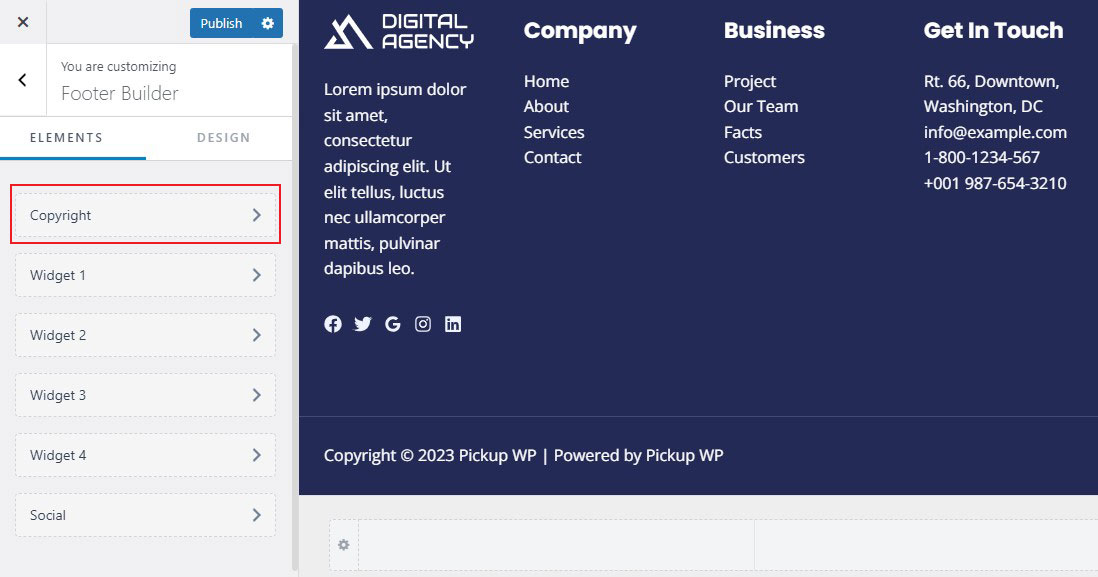 Copyright Button