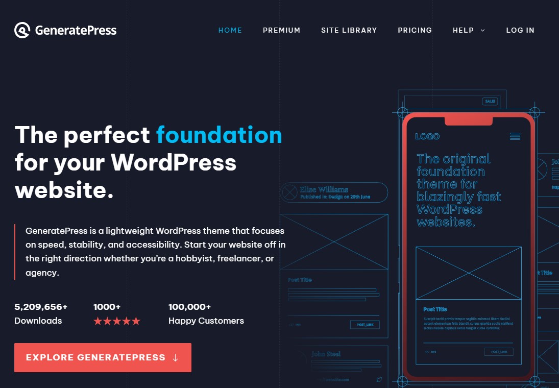 GeneratePress - Lightweight WordPress Theme