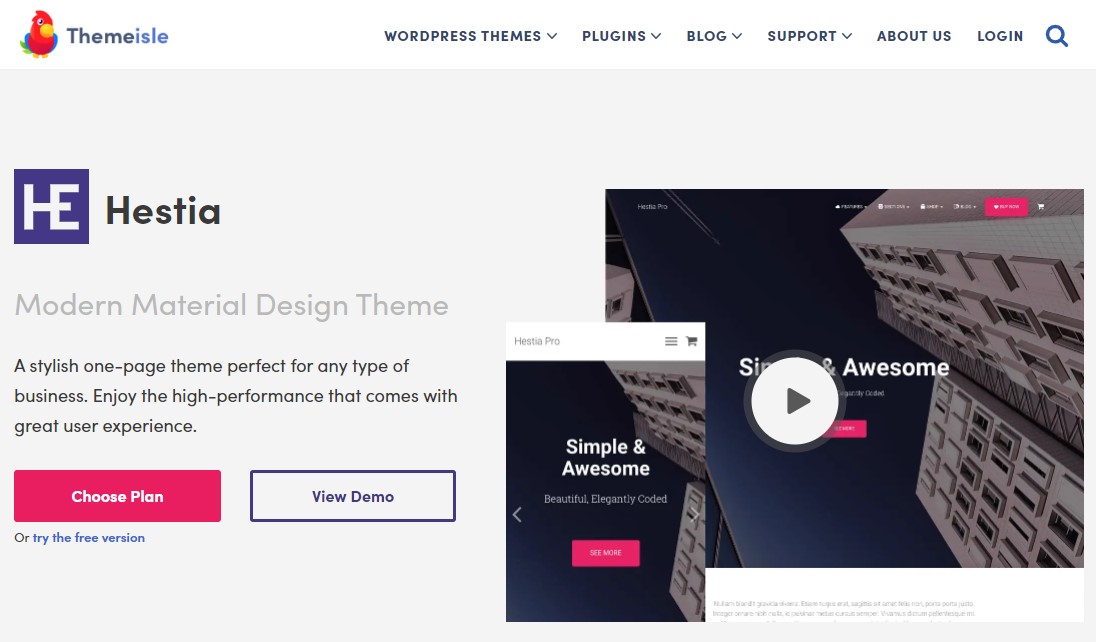 Hestia - Multipurpose WordPress Theme