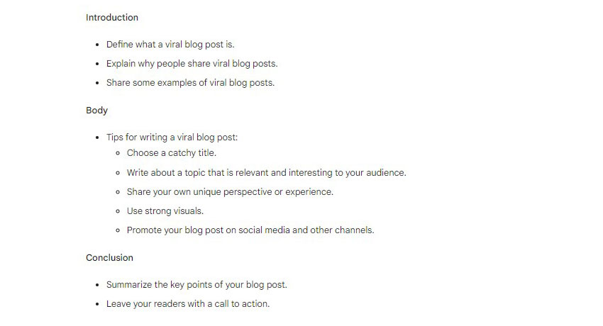 Blog Post Outline