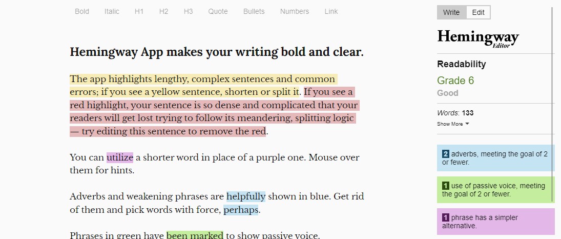 Hemingway App