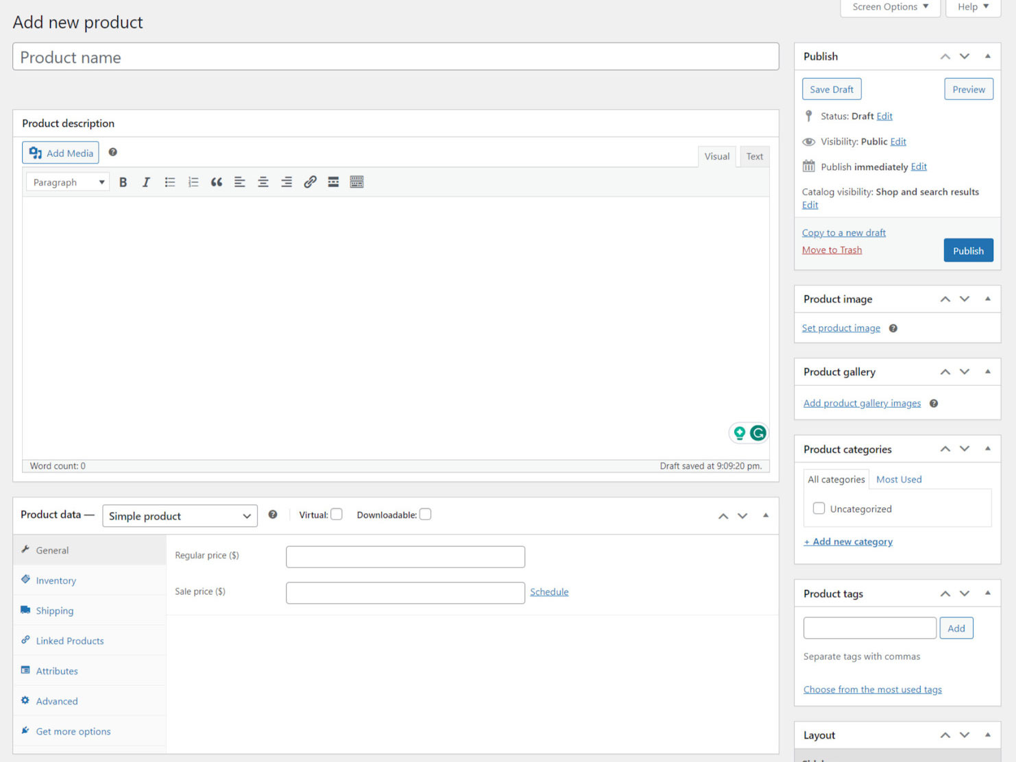 Add a New Product Page in WooCommerce WordPress