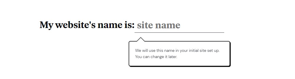 Enter a Site Name