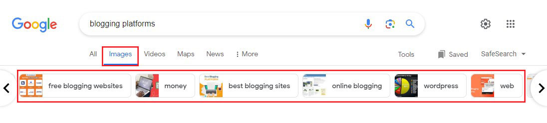 Google Image Search Keywords