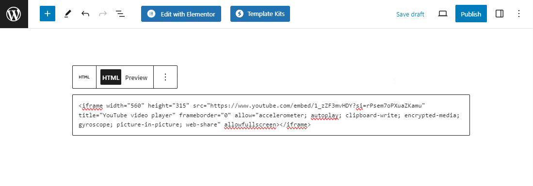 Add Video Embed HTML Code