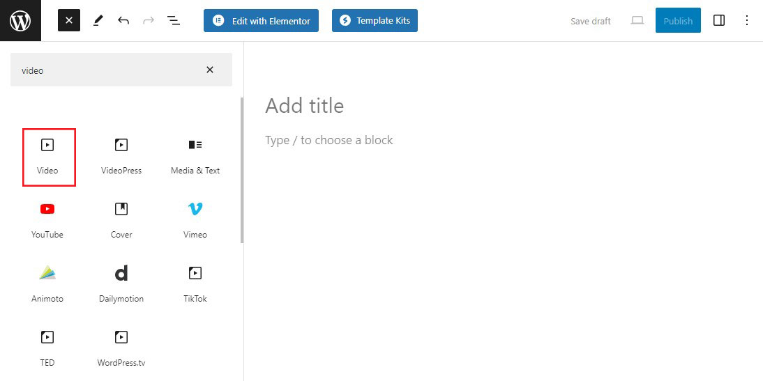 WordPress Video Block