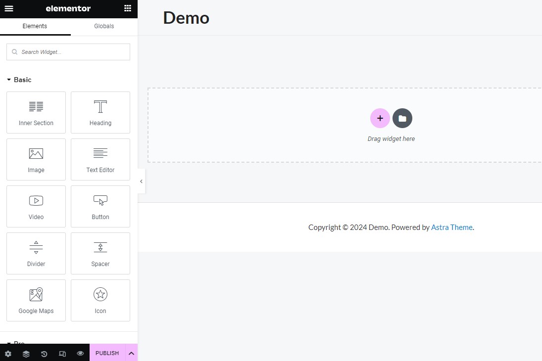 Elementor Interface