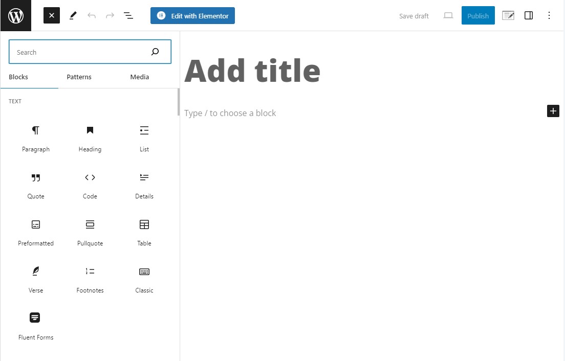 Gutenberg Interface