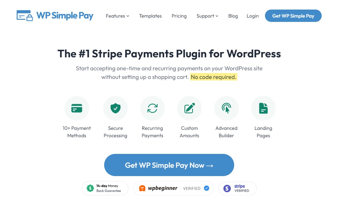 WP Simple Pay: Stripe Payments Plugin for WordPress