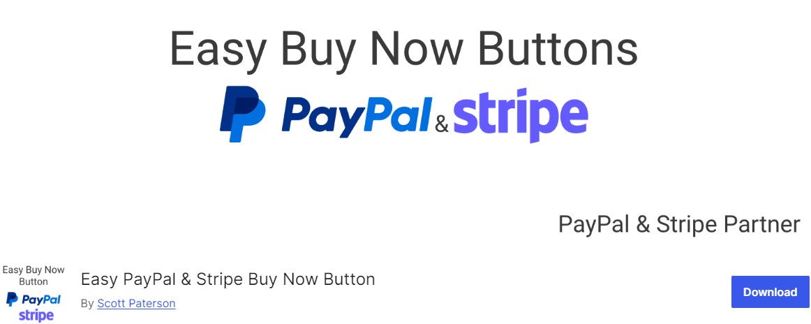 Easy PayPal & Stripe Buy Now Button