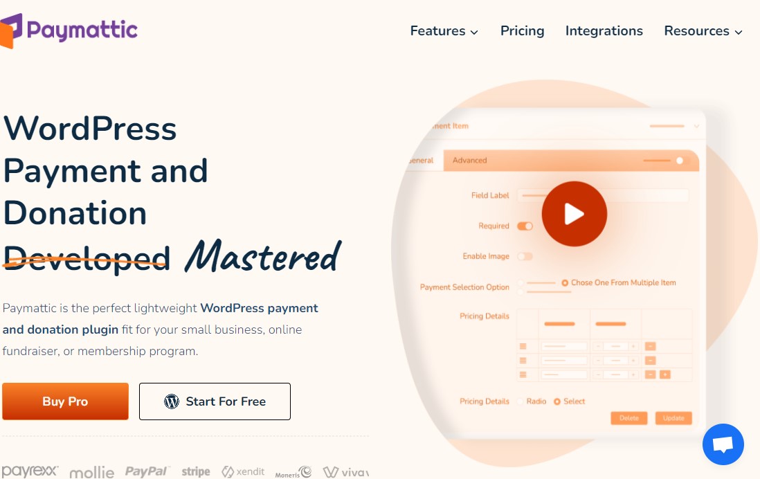 Paymattic - WordPress Payment Plugin