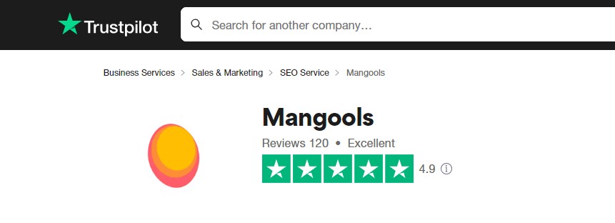 Mangools Customer Rating on Trustpilot