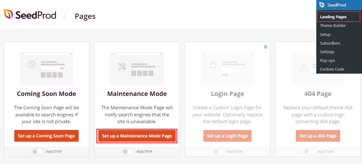 Set Up Maintenance Mode in SeedProd
