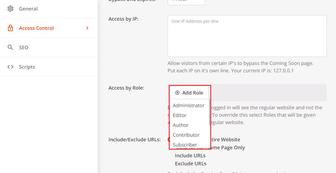 Add Role in Maintenance Mode