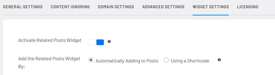 Link Whisper Related Posts Settings