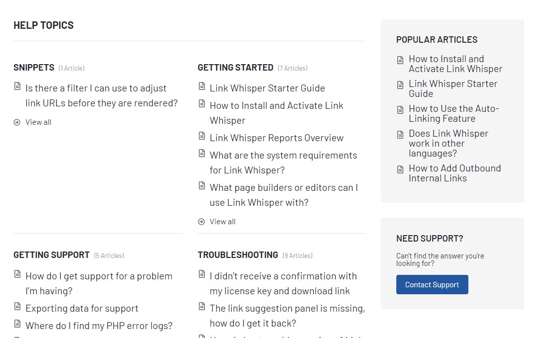 Link Whisper Knowledge Base