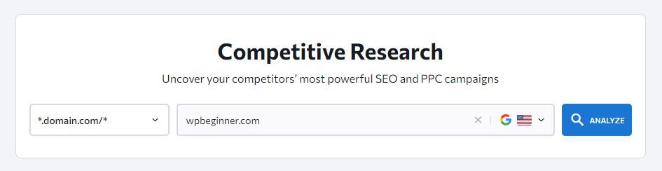 SE Ranking Competitor Research