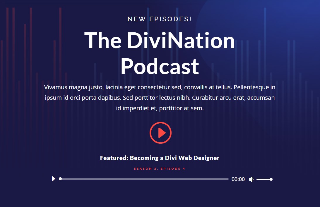 Divi Podcast Template