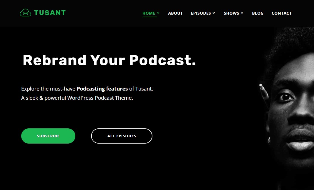 Tusant - WordPress Podcast Theme