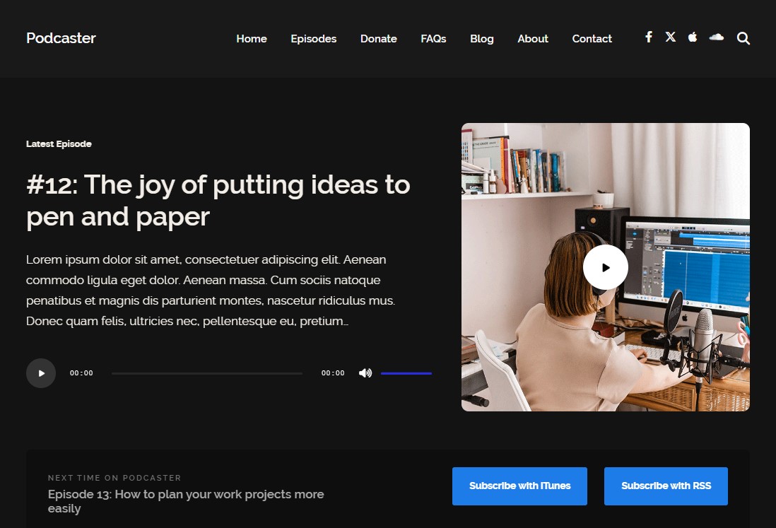 Podcaster - WordPress Theme for Podcasting
