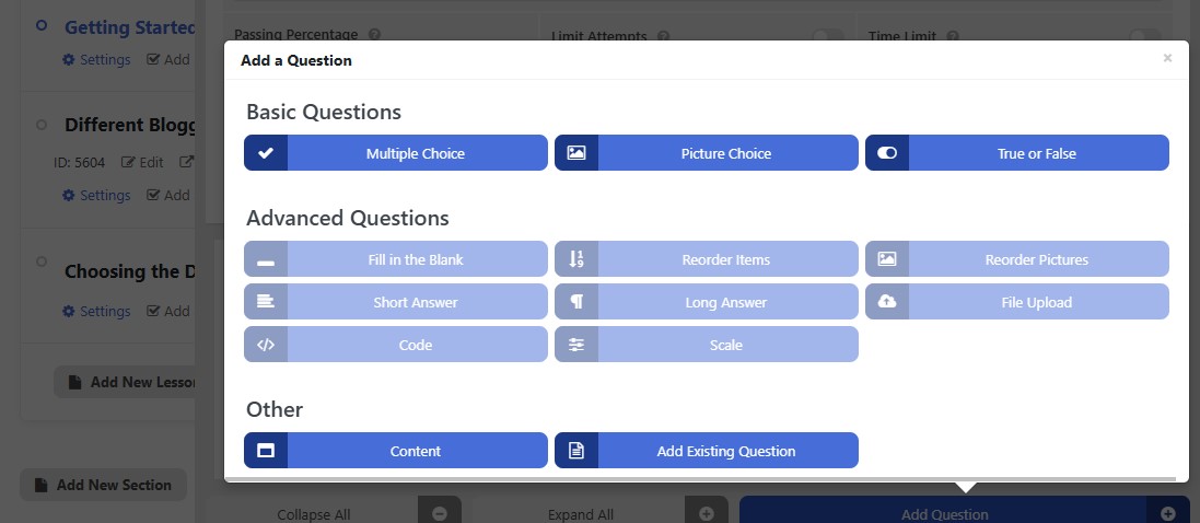 LifterLMS Quiz Questions