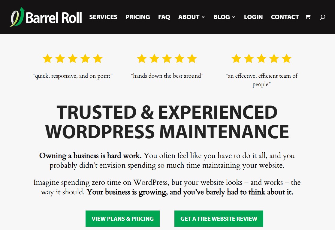 Barrel Roll: WordPress Maintenance Service & Support