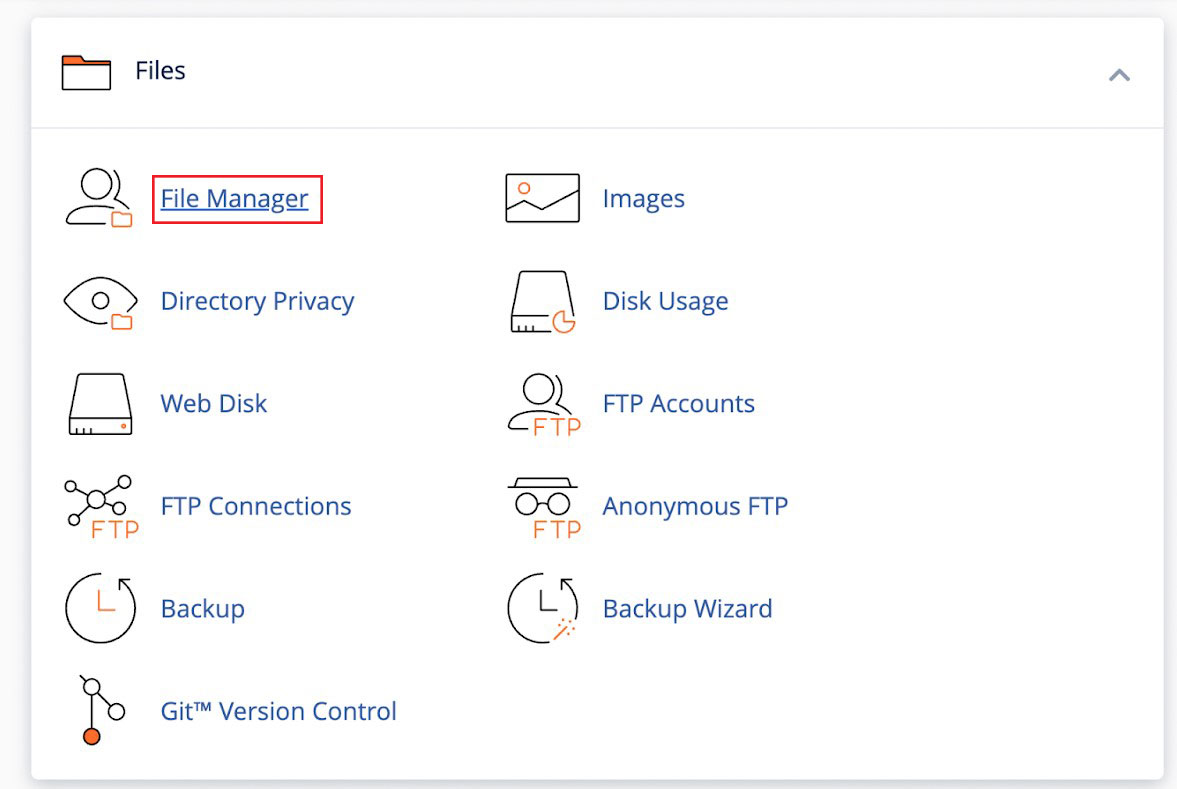 Open File Manager in cPanel