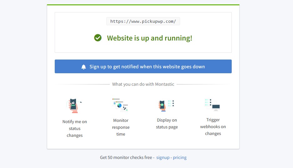 Montastic Free Website Monitoring