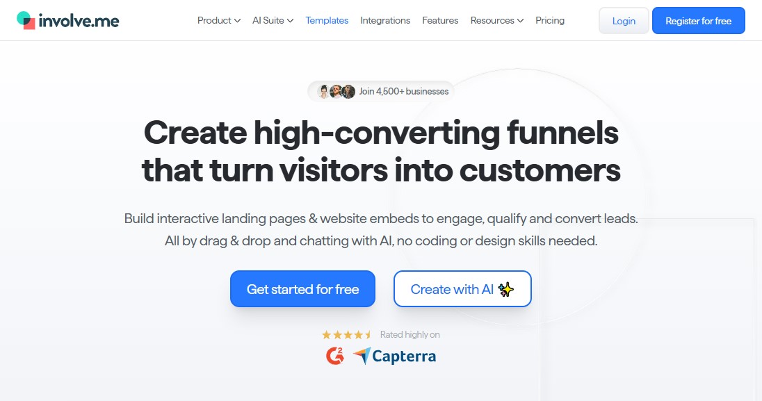 Involve.me HomePage