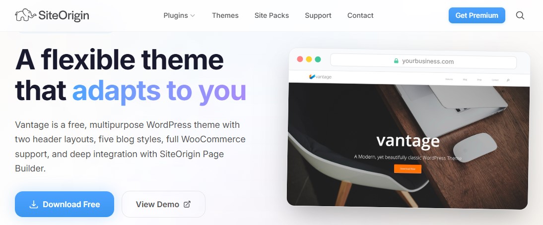 Vantage - Free WordPress Theme