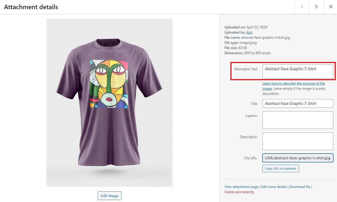Add Alt Text to Image in WordPress Media Library
